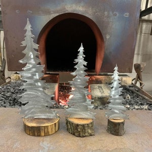 Christmas Trees Metal | Metal Tree Set| Set of 3 | Tale of Three Trees | Farmhouse Christmas Decor | Metal Tree Decorations| Steel Trees