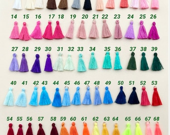 30 Tassels/ 1” Tassels/ Cotton Tassels/ Tassel Supplies/ Jewelry Supplies/ Small Tassels/ Single Tassels/ Craft Supplies