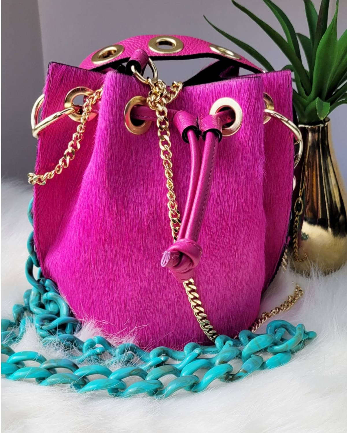 Sensi Studio Multicolor Straw Bucket Bag w/ Tags - Pink Bucket Bags,  Handbags - WSENS23286