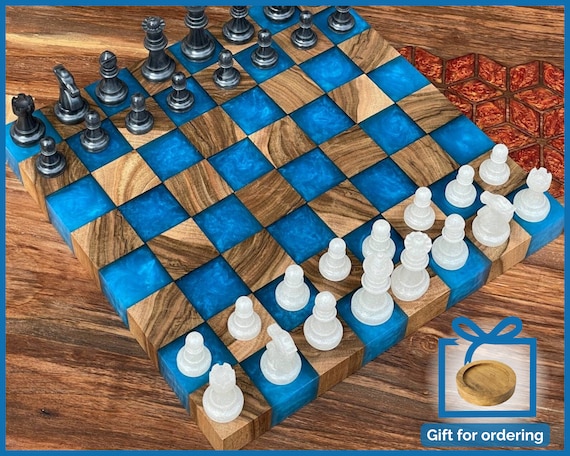 Out of the Blue Wooden Game Chess