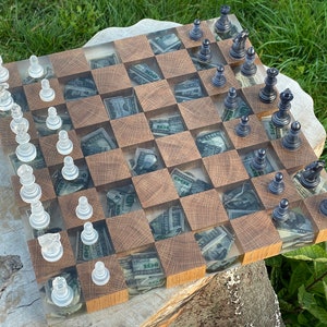 Custom chess board, Epoxy chess board, epoxy resin chess, unique chess, resin chess board, chess gifts, chess board modern