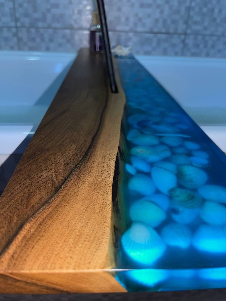 Epoxy Resin Bath Board Bath Tray Wooden Bath Traycustomized Etsy