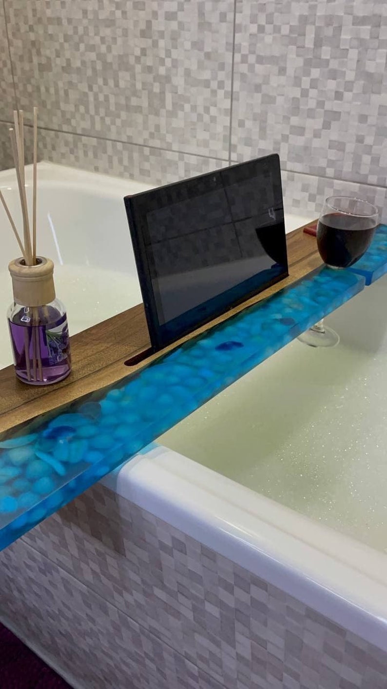Epoxy Resin Bath Board Bath Tray Wooden Bath Traycustomized Etsy