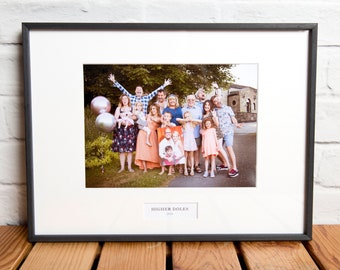 Personalised Photo Frame with Caption – Contemporary Thin Profile