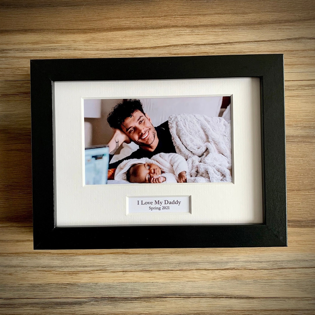 PERSONALISED Caption Frame, Contemporary Bespoke Photo Frame. Your