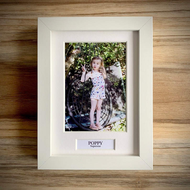 PERSONALISED Caption Frame Contemporary Bespoke Photo Frame. Etsy