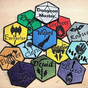 DnD Class Iron-on Patches