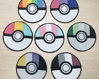 Pokeball Pride Patches