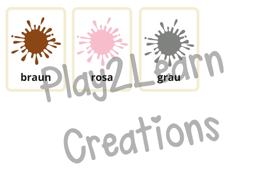 Color Flashcards German Words PDF File Printable Flashcards Homeschool