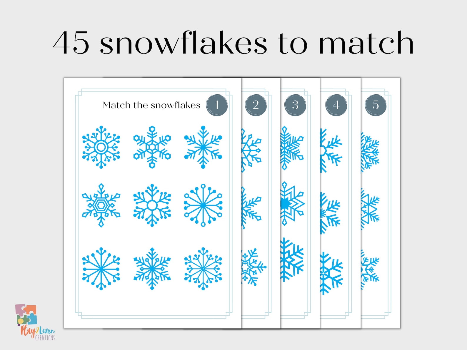 Winter Matching Game Printable Homeschool Montessori Materials ...