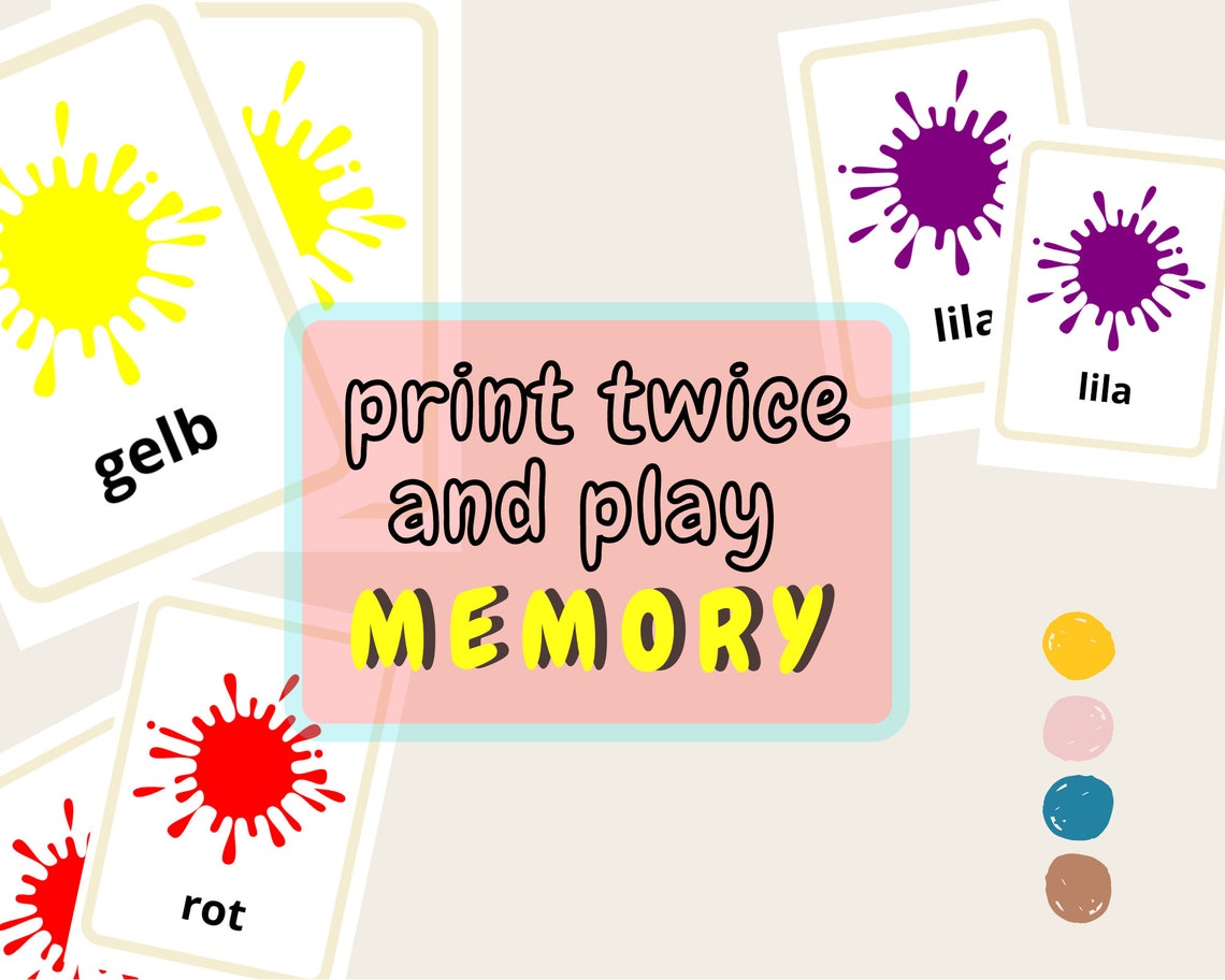 Color Flashcards German Words PDF File Printable Flashcards Homeschool