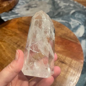 Clear Quartz Tower with Rainbows from Brazil | High Quality Quartz Mineral Specimen | Healing Crystal for Meditation