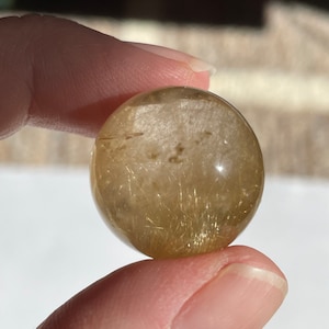 Gold Rutile Sphere | Gold Shooting Star Quartz Sphere | Gold Firefly Rutile Sphere