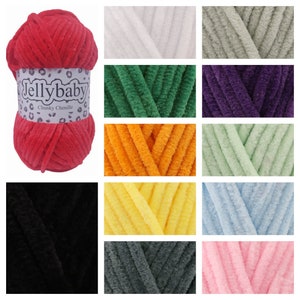 Cygnet Jellybaby Chenille Chunky 100g Knitting Crochet Yarn