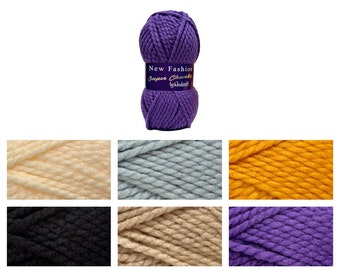 Woolcraft New Fashion Super Chunky 100g Knitting Crochet Yarn Acrylic