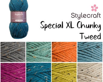 Stylecraft Special XL Tweed Chunky 100g Yarn Wool Knitting Crochet