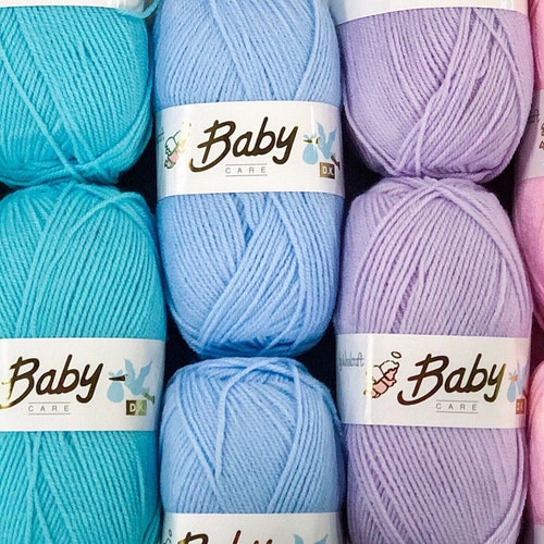 Woolcraft Babycare DK 100g Baby Wool Double Knitting Yarn Etsy UK