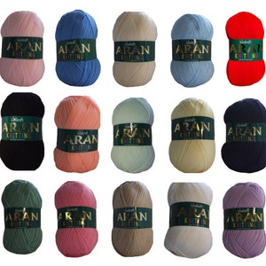 Woolcraft Aran 400g 100% Acrylic Knitting Crochet Yarn