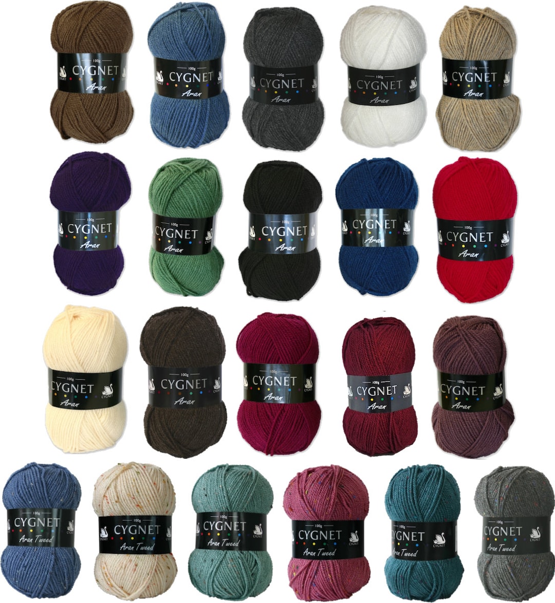 Aran 100g Yarn Knitting Knit Crochet Acrylic, Viscose Etsy UK