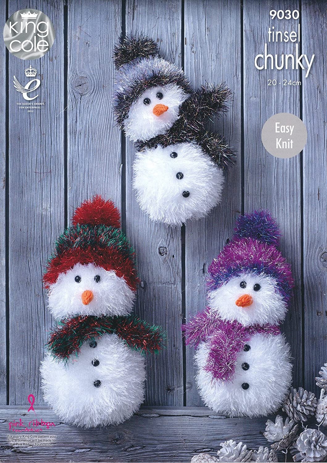 King Cole Tinsel Chunky 50g Knitting Yarn Crochet Patterns Etsy UK