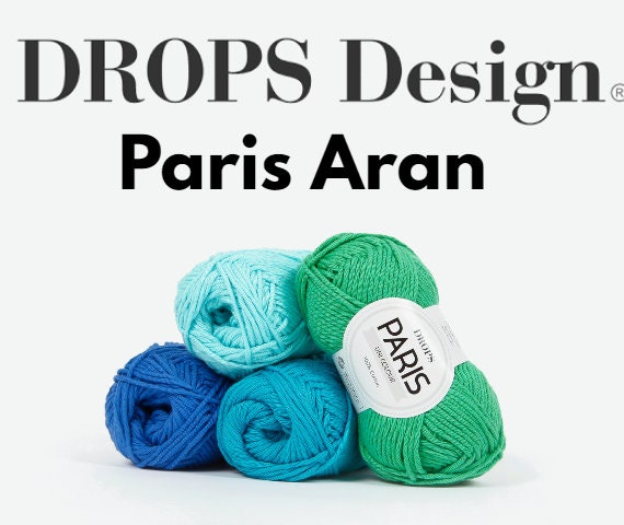 DROPS PARIS Cotton Yarn Aran Weight Yarn, Crochet Yarn, Crochet