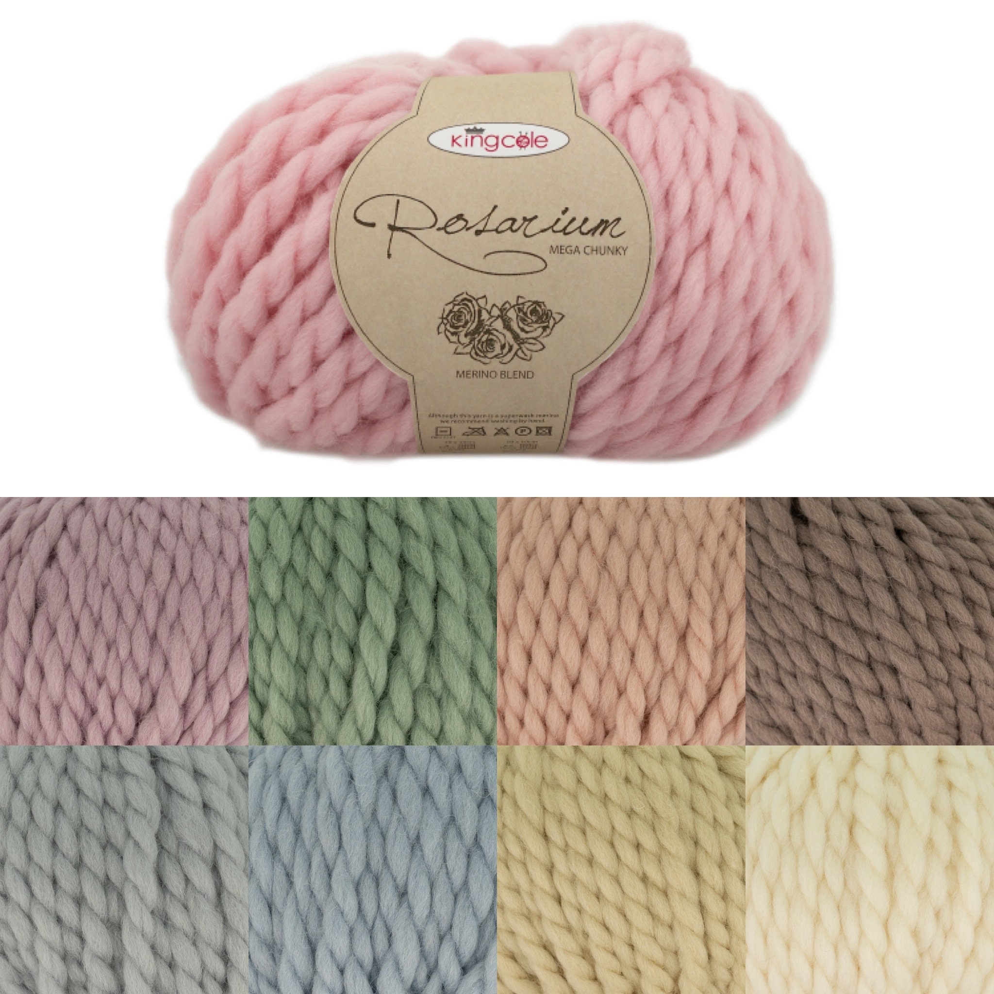 King Cole Rosarium Mega Chunky 100g Knitting Yarn Crochet Etsy Canada