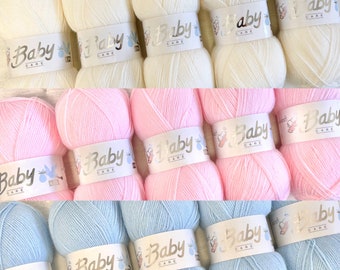 Woolcraft Babycare 4 Ply 100g Knitting Yarn Crochet Acrylic Soft Baby