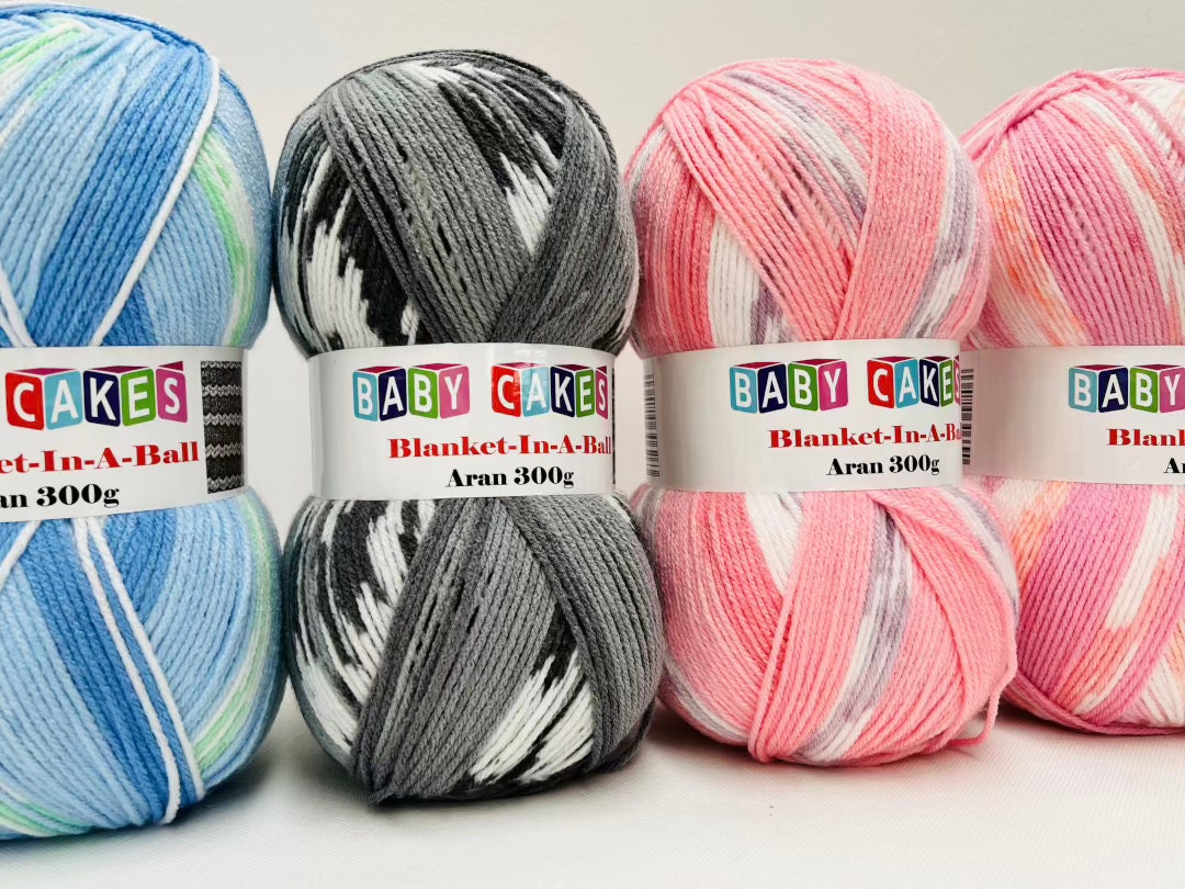 Woolcraft Baby Cakes Blanket in a Ball Aran 300g Knitting Etsy UK