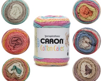 Caron Cotton Cakes Aran 100g Knitting Crochet Yarn Cotton, Acrylic