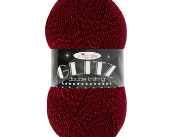 King Cole Glitz DK 100g Yarn Knitting Crotchet Ball Sparkly