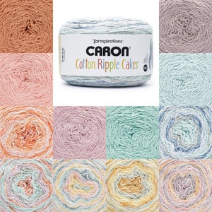 Caron Cotton Ripple Cakes Summer Rain Knitting & Crochet Yarn