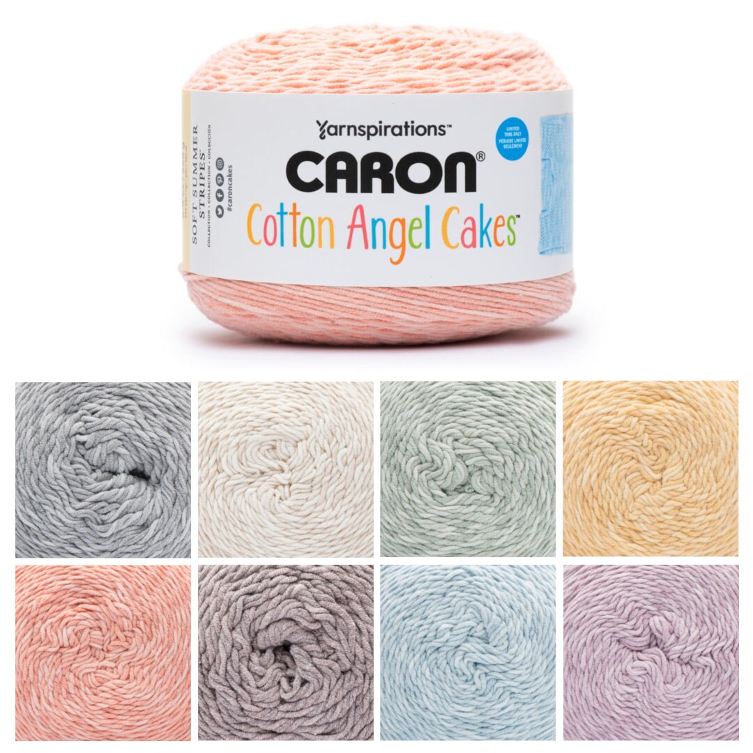 Caron Cotton Cakes Aran 100g Knitting Crochet Yarn Cotton, Acrylic 
