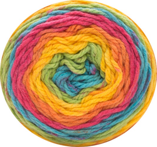 Caron Chunky Cakes Self Striping Yarn 297 yd/271 m 9.8 oz/280 g (Sweet and  Sour)