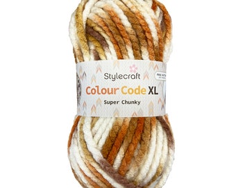 Stylecraft Colour Code XL Super Chunky 100g Knitting Crochet Yarn