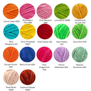 LittleWoolShop Snuggle Puff Chenille Chunky 100g - Soft Fluffy Knitting Crochet Yarn afbeelding 3