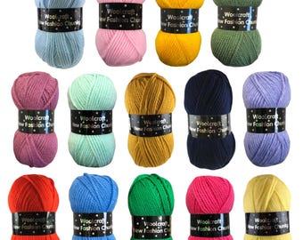 Woolcraft New Fashion Chunky 100g Crochet Knitting Yarn