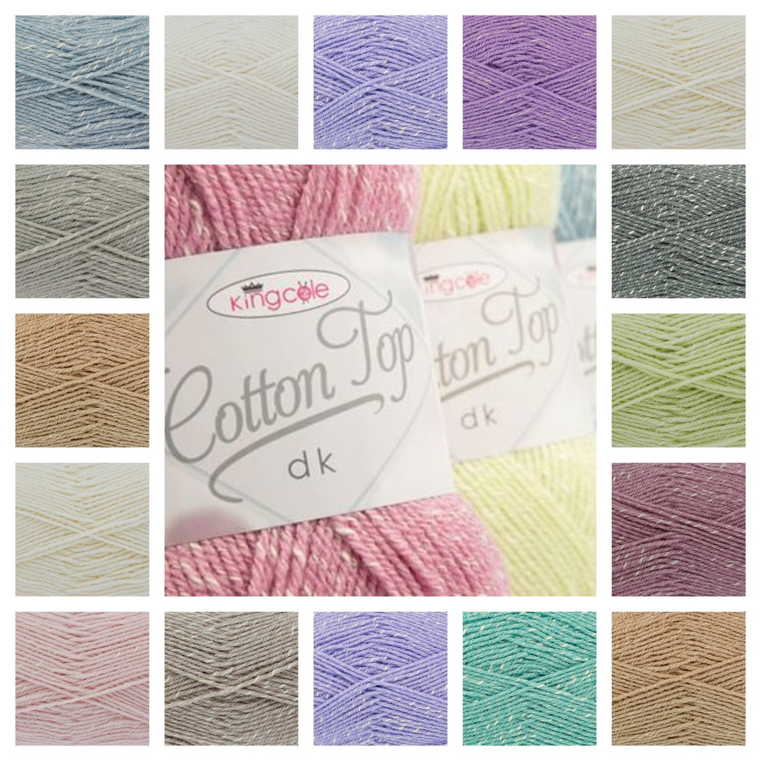 King Cole Cotton Top DK 100g Knitting Crochet Yarn Acrylic Cotton Etsy UK