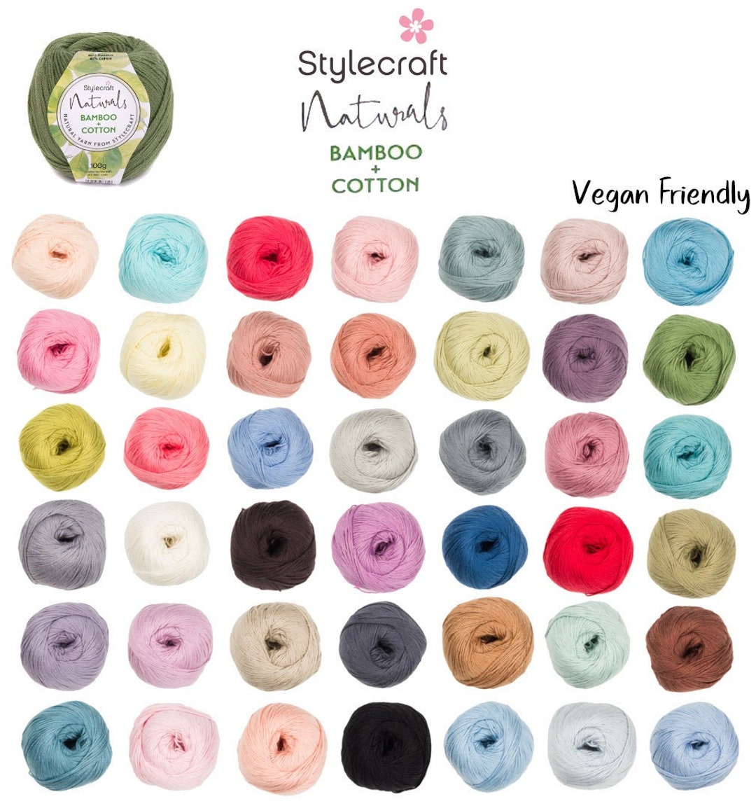Stylecraft Naturals Bamboo Cotton DK Vegan, Organic Etsy UK
