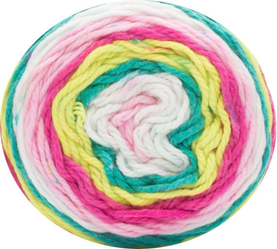 Chunky Cakes Yarn by Caron - Multicolor Yarn for Knitting, Crochet,  Weaving, Arts & Crafts - Ballet Sorbet, Bulk 12 Pack
