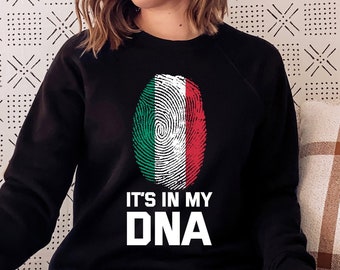 Sweat-shirt col rond Italie, Italian Roots, Chemise Italian Roots, Immigrant des États-Unis, Culture américaine, Drapeau de l'Italie, Chemise Italie, Chemise italienne