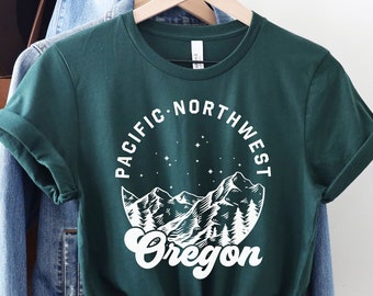 Oregon Mountain Sunset Shirt, Oregon State Shirt, Sun and Trees, Oregon State Shirt, Portland Oregon Shirt, Travel Shirt, Oregon Gift Shirts