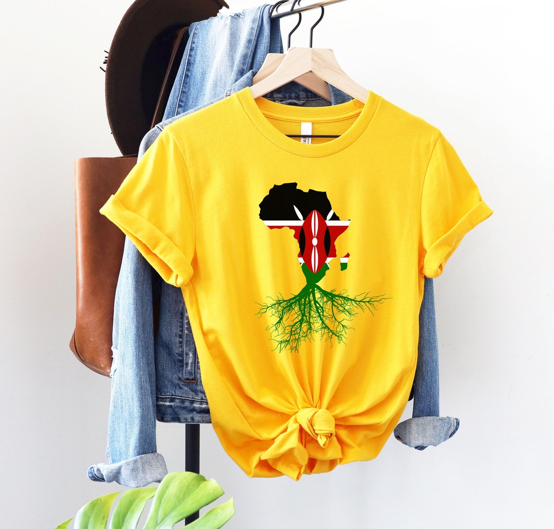 Kenya Shirt Kenya Shirt It's in My Dnakenyan Flag Etsy
