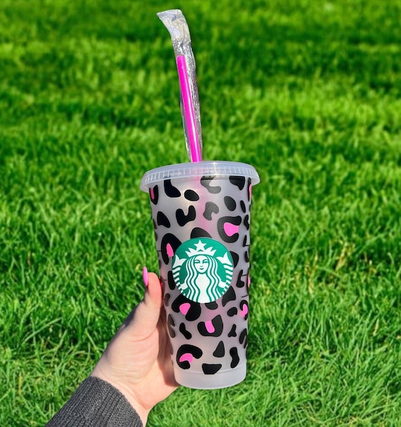Drinkware Home & Living Cheetah Reusable Starbucks Venti Cold Cup