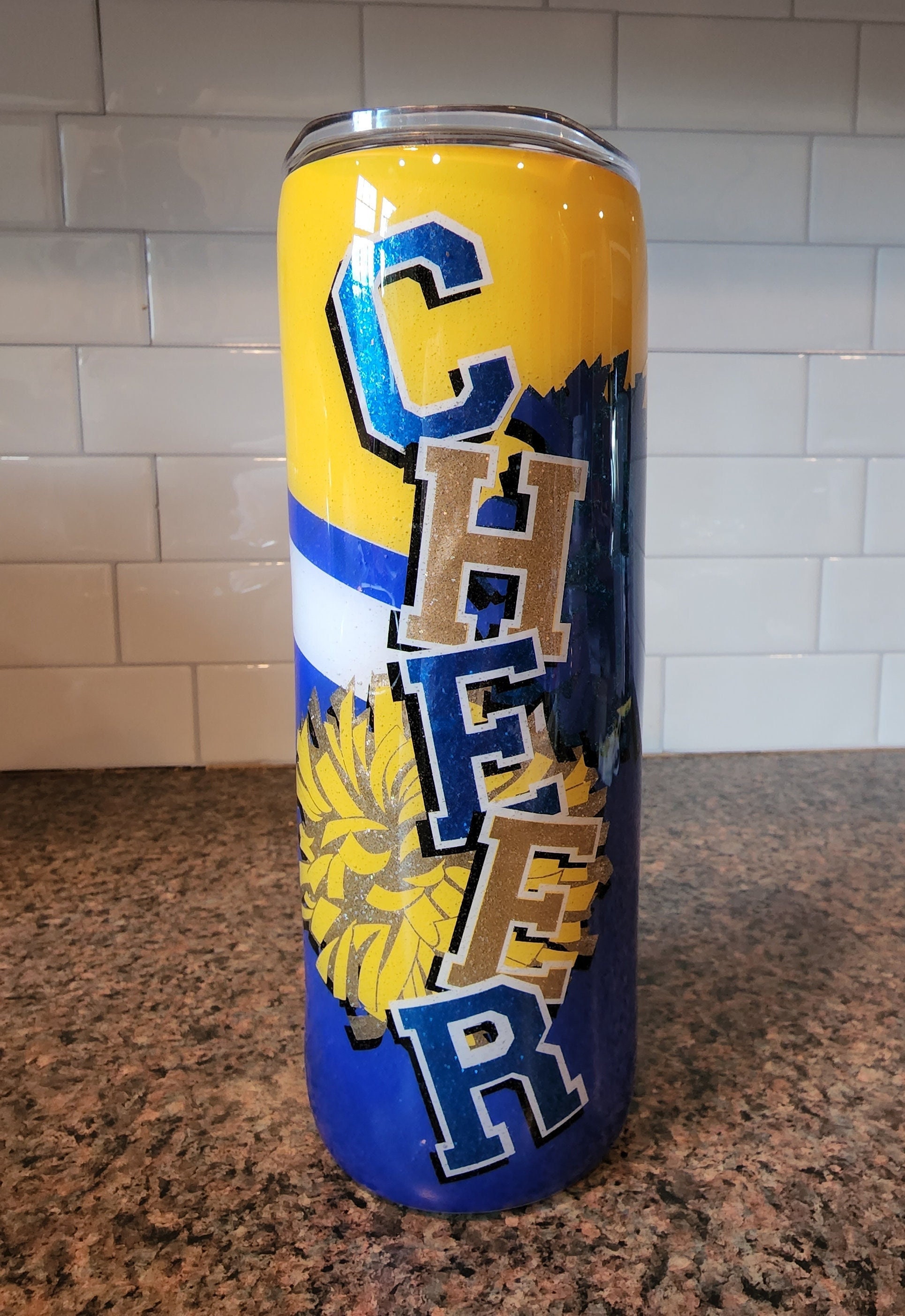 CUSTOM CHEER 20oz Skinny Tumbler Cheerleading Gift Cheerleading Etsy