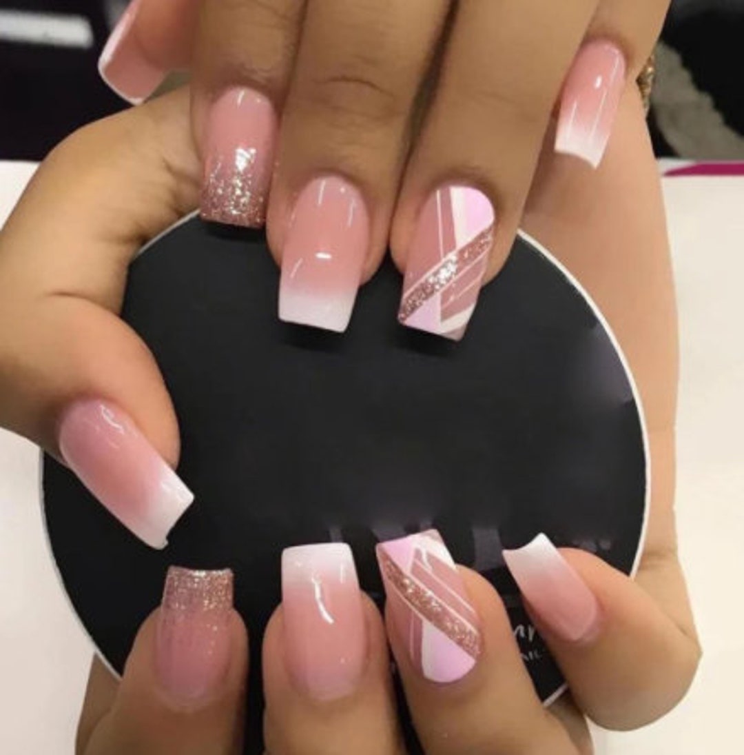 Press on Nails Short Square Elegant Nails 24 Nails - Etsy