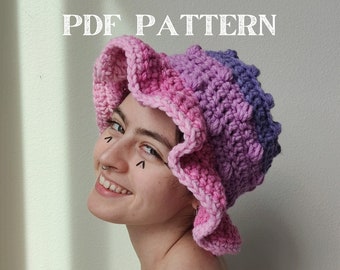 PATTERN - Pixie Pebble Bucket Hat - Crochet Pattern PDF