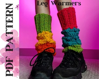 PATTERN - Pixie Pebble Leg Warmers - Crochet Pattern PDF