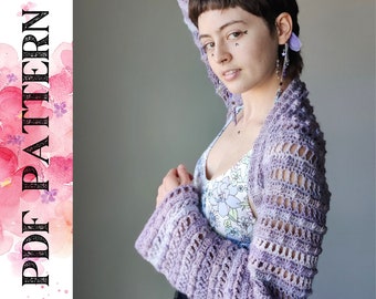 PATTERN - The Pixie Pebble Shrug - Crochet Pattern PDF