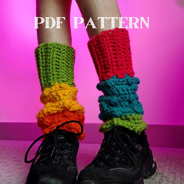 PATRON - Pixie Pebble Leg Warmers - Patron au crochet PDF