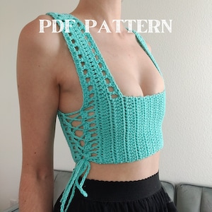 PATTERN - The Bex Bustier Top - Crochet Pattern PDF